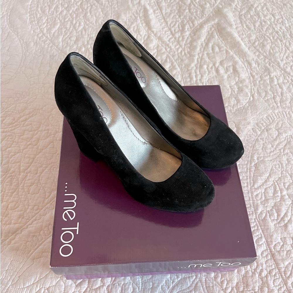 Black suede platform pumps from Me Too size 6